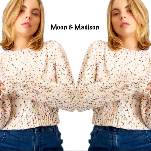 Moon & Madison Women's Speckled Sweater - Multicolor - Picture 1 of 8